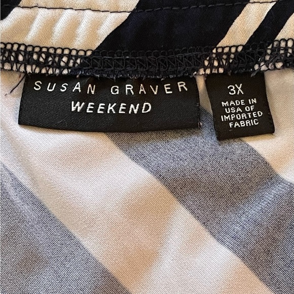 🔥SALE🔥Susan Graver Weekend Striped Liquid Knit Maxi Skirt SZ 3X - Picture 4 of 5